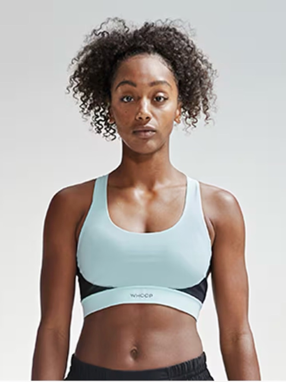 Whoop Anywhere Sports Bra - Light Blue with Whoop pod technology